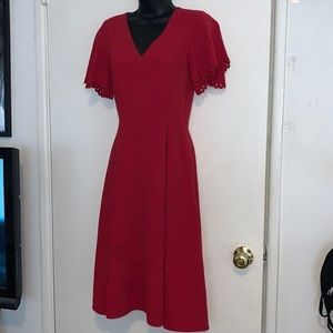 H&M Red Short Sleeve Size 0 Dress EUC